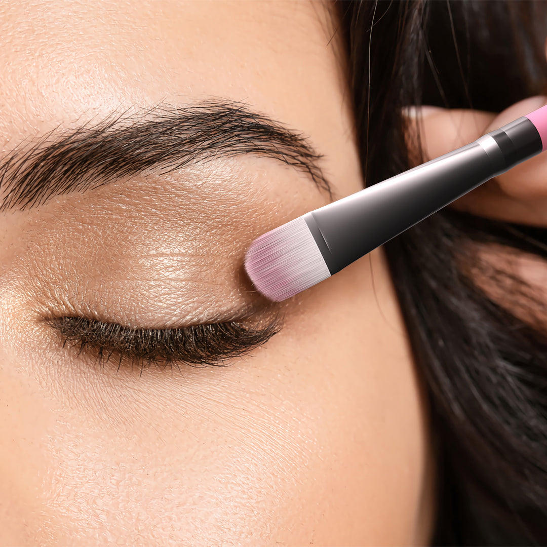 7 PCS Silicone Handle Makeup Brush Set (Pink)