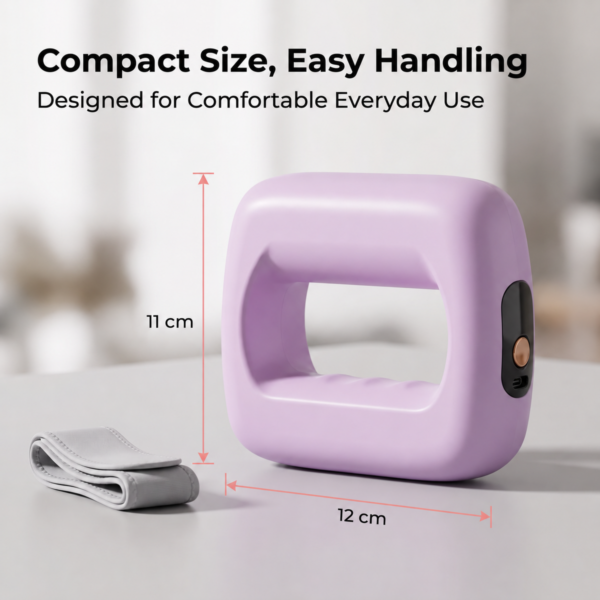 Rechargeable Vibration Massager with Adjustable Strap, 8 Adjustable Settings, LED Display & USB-C Charging