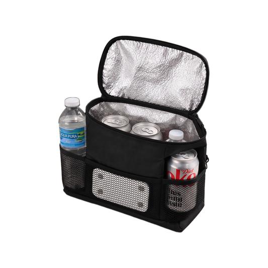 Portable Insulated Cooler Bag for Food and Drinks with Mesh Pockets