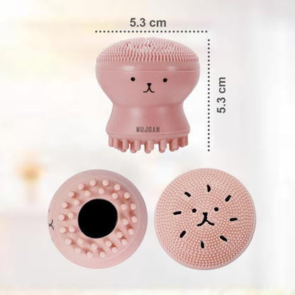 Silicone Octopus Facial Cleansing Brush (Beige)