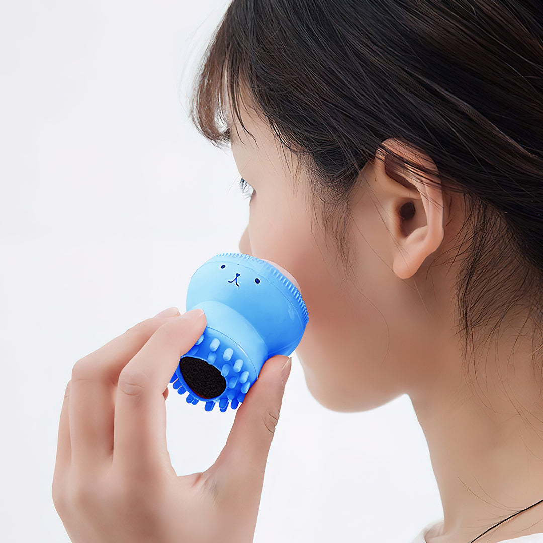 Silicone Octopus Facial Cleansing Brush (Blue)