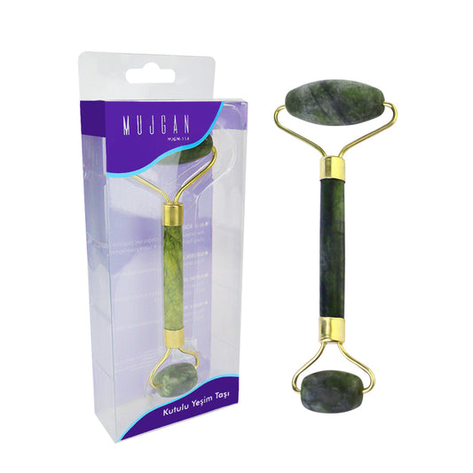 Natural Skincare Green Jade Roller Massage Tool With Boxed