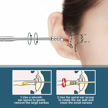 Complete 7 Piece Ear Pick Kit for Ear Cleaning