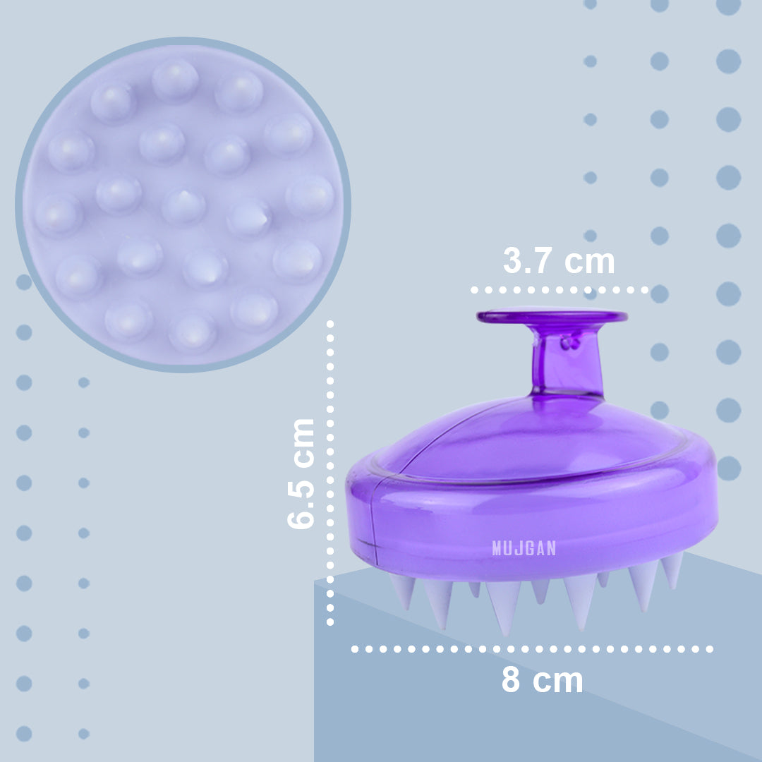 Relaxing Scalp Massager Shampoo Brush in Purple