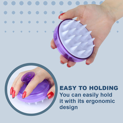 Relaxing Scalp Massager Shampoo Brush in Purple