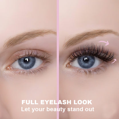 Set of 10 Natural 3D False Eyelashes