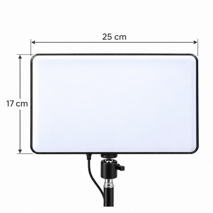 LED Fill Light with Adjustable Tripod Stand, USB Powered Dimmable Panel Light with 3 Lighting Modes, Portable Video Light for Live Streaming, Makeup, Photography, Content Creation & Video Calls