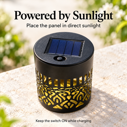 Solar panel with sunlight charging guidance
