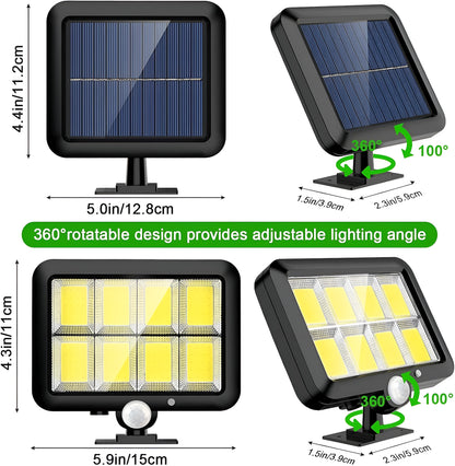 Motion Sensor Solar LED Lamp with Panel for Outdoor Use