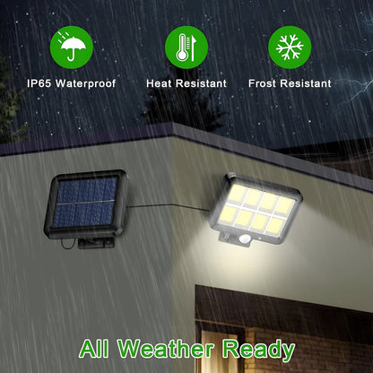 Motion Sensor Solar LED Lamp with Panel for Outdoor Use