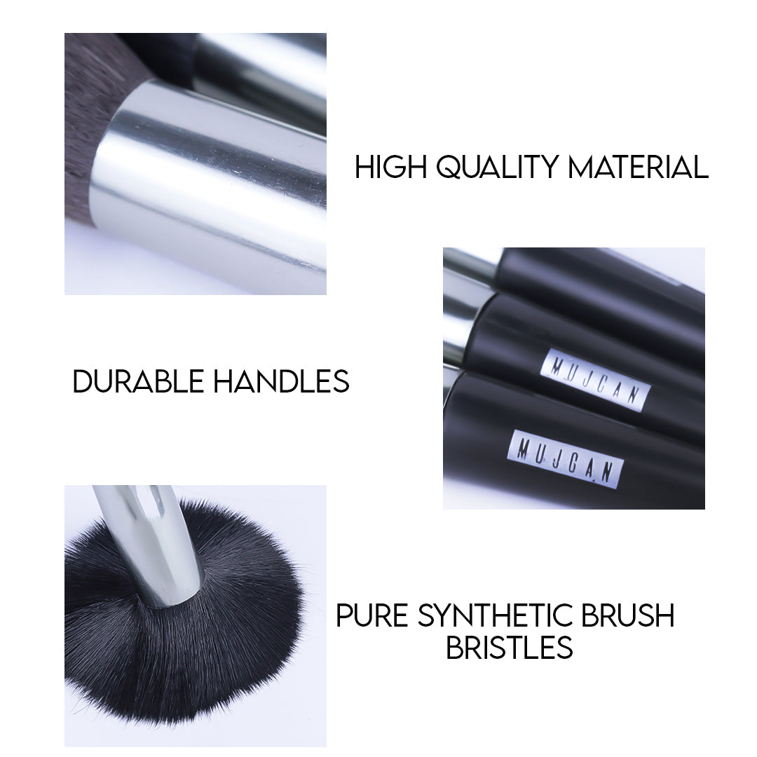 13 PCS Professional Makeup Brush Set With Storage Bag (Black)
