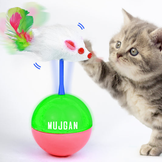 Interactive Furry Mouse Cat Toy for Playful Cats