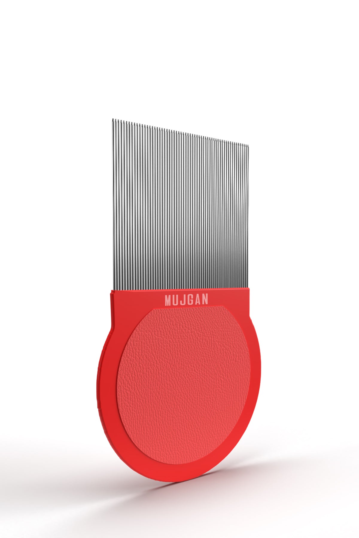 Durable Metal Flea Comb in Red for Pet Grooming